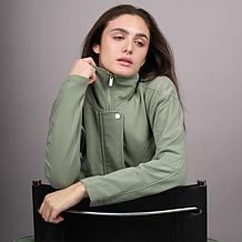 "As Is" DG2 by Diane Gilman Knit Flex Zip-Front Seamed Jacket