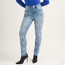 "As Is" DG2 by Diane Gilman NC Stretch Denim Embellished Skinny Jean