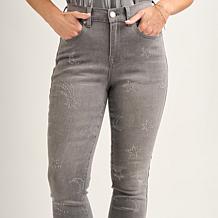 "As Is" DG2 by Diane Gilman NC Stretch Denim Embellished Skinny Jean