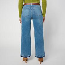 "As Is" DG2 by Diane Gilman New Classic Stretch 2-Tone Wide Leg Jean