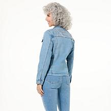 "As Is" DG2 by Diane Gilman New Classic Stretch Denim Embellished J...