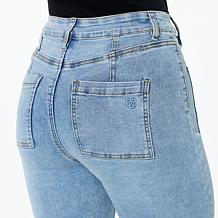 "As Is" DG2 by Diane Gilman New Classic Stretch Denim Pull-On Bermu...
