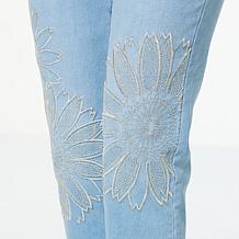 "As Is" DG2 by Diane Gilman New Classic Stretch Embroidered Girlfri...