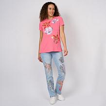 "As Is" DG2 by Diane Gilman New Classic Stretch Sequin Baby Bootcut...