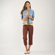 "As Is" DG2 by Diane Gilman New Classic Stretch Short-Sleeve Denim ...