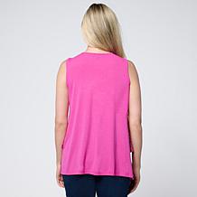 "As Is" DG2 by Diane Gilman Sequin Front Combo Easy Tank