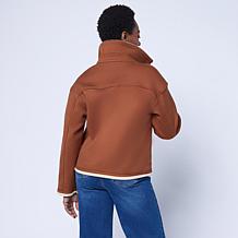 "As Is" DG2 by Diane Gilman Stretch Denim & Sherpa Jacket