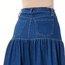 "As Is" DG2 by Diane Gilman Super Stretch Knit Denim Front Yoke Gat...