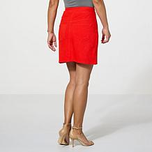 "As Is" DG2 by Diane Gilman Super-Stretch Knit Denim Skort