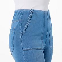 "As Is" DG2 by Diane Gilman Superstretch Knit Denim Slim & Sleek Cr...