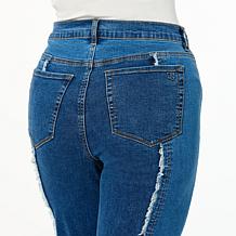 "As Is" DG2 by Diane Gilman Two-Tone Straight Leg Ankle Jean