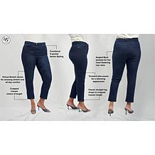 "As Is" DG2 by Diane Gilman Virtual Stretch Denim Straight Leg Crop...