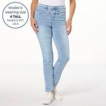 "As Is" DG2 by Diane Gilman Virtual Stretch Denim Straight-Leg Ankl...