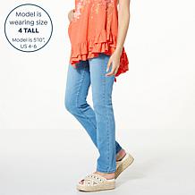 "As Is" DG2 by Diane Gilman Virtual Stretch Straight-Leg Jean 