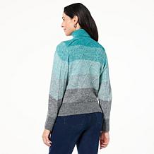 "As Is" DG2 Ombre Cable Knit Pullover Sweater