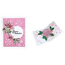 "As Is" Diamond Press Heart Flowers Stamp and Die Pop-Up Card Kit