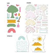 "As Is" Diamond Press In Every Season Stamp, Die and Stencil Set