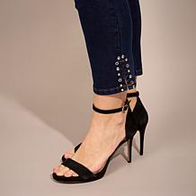 "As Is" Diane Gilman Legacy Stretch Denim Studded Skinny Crop Jean