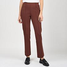 "As Is" Diane Gilman Seamed Slim Straight Leg Ponte Pant