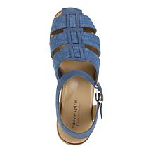 "As Is" easy spirit® Gretty Leather Fisherman Sandal