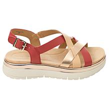"As Is" easy spirit Indie Leather Platform Sandal