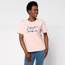 "As Is" Elle Get the Look Crew-Neck Graphic Tee