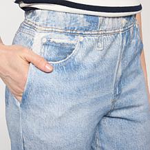 "As Is" ELLE Get the Look Printed Denim Sweat Pants