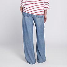 "As Is" ELLE Get the Look Printed Denim Sweat Pants