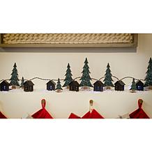 "As Is" Emryn House LED Metal House Lantern String Lights 2pk