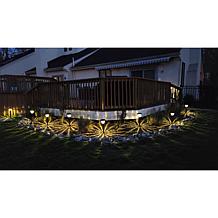 "As Is" Eveready 8-Piece Solar Color-On-Demand 12 Lumen Pathway Lights