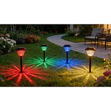 "As Is" Eveready 8-Piece Solar Color-On-Demand 12 Lumen Pathway Lights