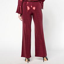 "As Is" G by Giuliana 24K Shine Knit Pull-On Wide Leg Pant