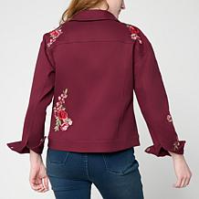 "As Is" G by Giuliana Black Label Cropped G-Soft Denim Jacket with ...