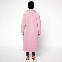 "As Is" G by Giuliana Black Label Knit Teddy Luxe Coat