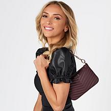 "As Is" G by Giuliana Black Label Lamb Leather Multiset Crossbody -...