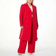 "As Is" G by Giuliana Black Label Stretch Twill Trench Coat