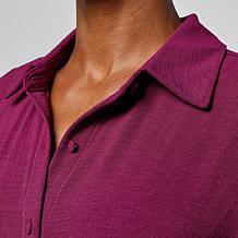 "As Is" G by Giuliana Button-Down Peplum Blouse