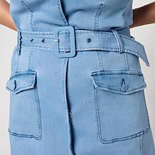 "As Is" G by Giuliana Denim Dress with Contrast Stitching