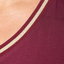 "As Is" G by Giuliana EcoLuxe Tank Top with Striped Neckline