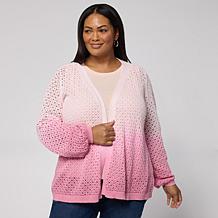 "As Is" G by Giuliana Fully Fashioned Sweater Ombre Cardigan