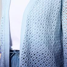 "As Is" G by Giuliana Fully Fashioned Sweater Ombre Cardigan