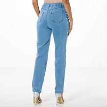 "As Is" G by Giuliana G-Soft Stretch Denim Straight-Leg Jean with F...