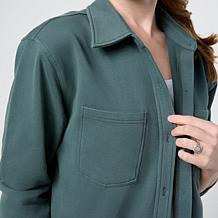 "As Is" G by Giuliana Indigo Washed French Terry Shirt
