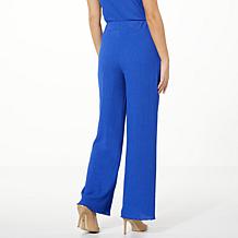 "As Is" G by Giuliana Jacquard Knit Pull-On Wide-Leg Palazzo Pant