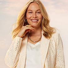 "As Is" G by Giuliana Lace Girlfriend Blazer