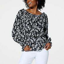 "As Is" G by Giuliana Off-The-Shoulder Smocked Blouse