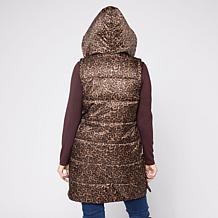 "As Is" G by Giuliana Printed Puffer Vest with Hood