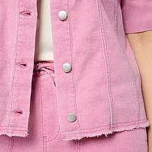 "As Is" G by Giuliana Short Sleeve Featherweight Denim Jacket