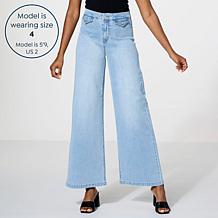 "As Is" G by Giuliana Stretch EcoChic Denim High-Rise Wide-Leg Jean