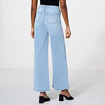 "As Is" G by Giuliana Stretch EcoChic Denim High-Rise Wide-Leg Jean